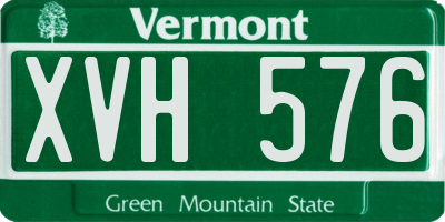 VT license plate XVH576