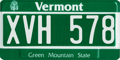 VT license plate XVH578