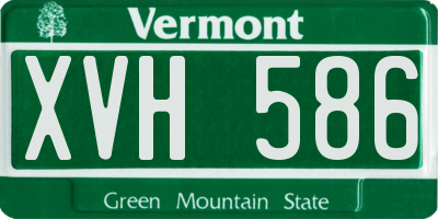 VT license plate XVH586