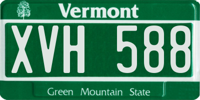 VT license plate XVH588