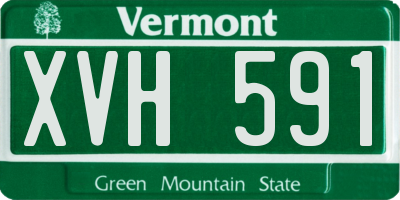 VT license plate XVH591
