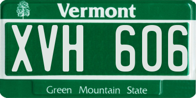 VT license plate XVH606