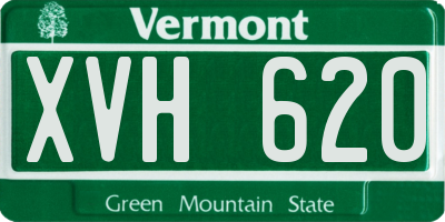 VT license plate XVH620