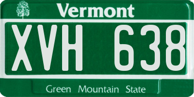VT license plate XVH638