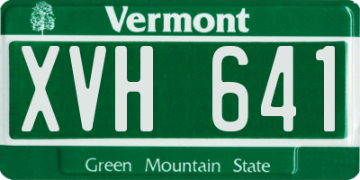 VT license plate XVH641