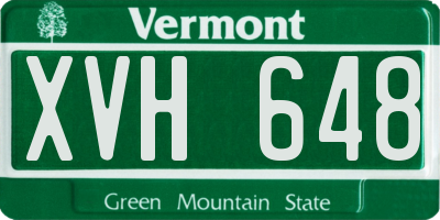 VT license plate XVH648