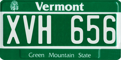 VT license plate XVH656