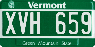 VT license plate XVH659