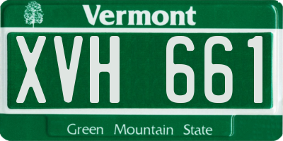 VT license plate XVH661