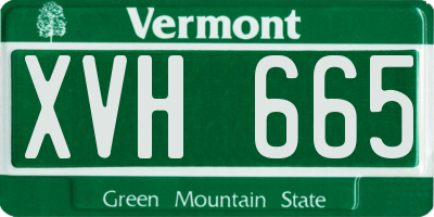 VT license plate XVH665
