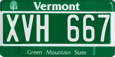 VT license plate XVH667