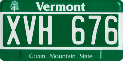 VT license plate XVH676