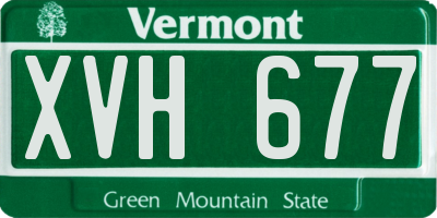 VT license plate XVH677