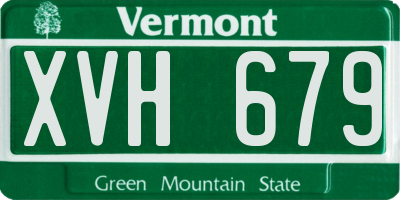VT license plate XVH679