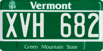 VT license plate XVH682