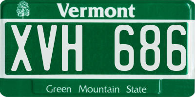 VT license plate XVH686