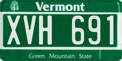 VT license plate XVH691