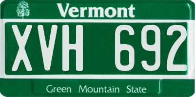VT license plate XVH692