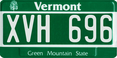 VT license plate XVH696