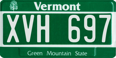 VT license plate XVH697