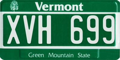 VT license plate XVH699