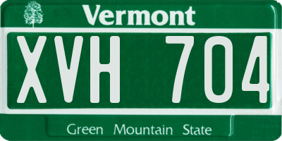 VT license plate XVH704