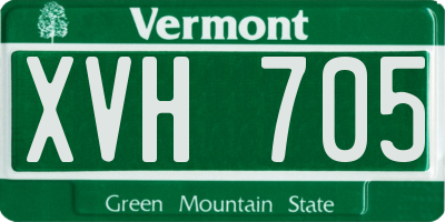 VT license plate XVH705
