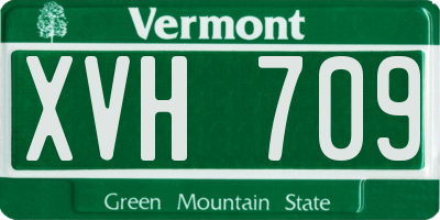 VT license plate XVH709