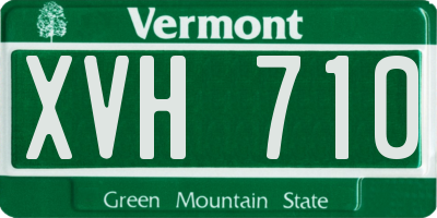 VT license plate XVH710
