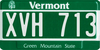 VT license plate XVH713