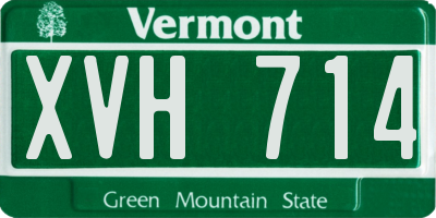 VT license plate XVH714