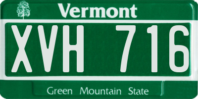 VT license plate XVH716