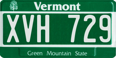 VT license plate XVH729