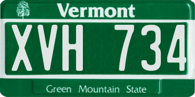 VT license plate XVH734