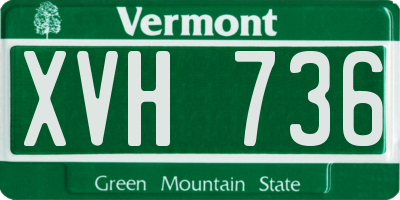VT license plate XVH736
