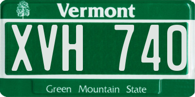 VT license plate XVH740