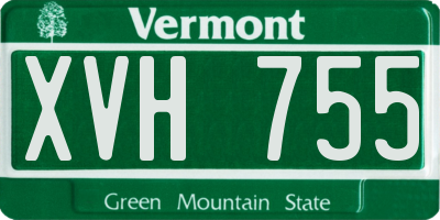VT license plate XVH755