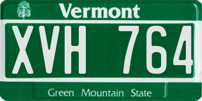 VT license plate XVH764