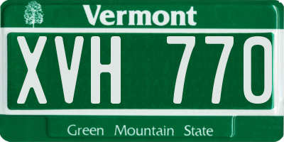VT license plate XVH770