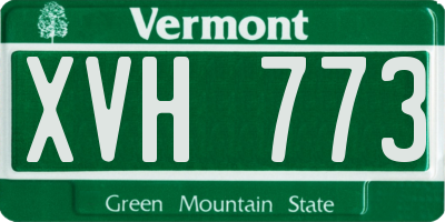 VT license plate XVH773