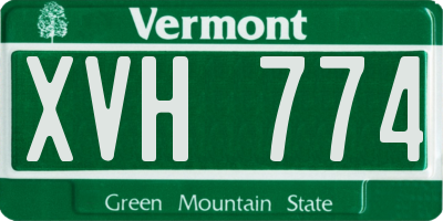 VT license plate XVH774