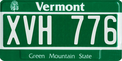 VT license plate XVH776