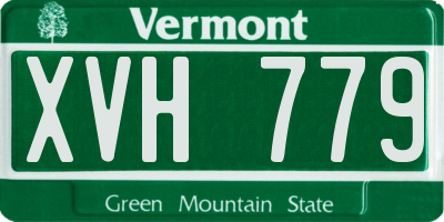 VT license plate XVH779
