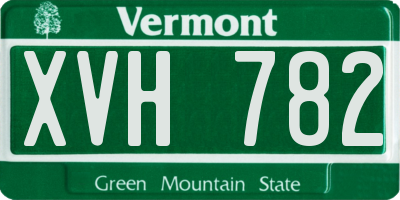 VT license plate XVH782