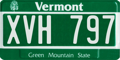 VT license plate XVH797