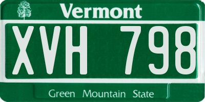 VT license plate XVH798