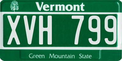 VT license plate XVH799