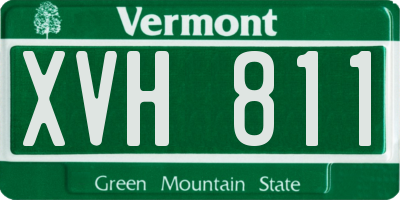 VT license plate XVH811