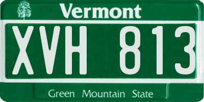 VT license plate XVH813