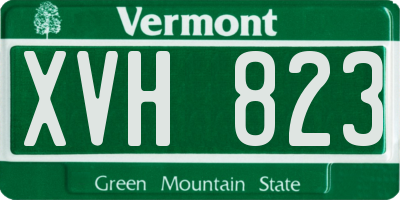 VT license plate XVH823